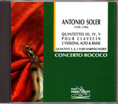 SOLER - Quintettes pour clavecin, 2 violons, alto & basse