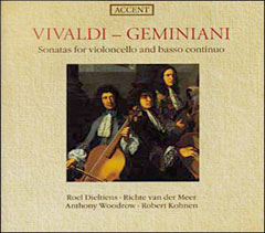 VIVALDI - GEMINIANI - Sonates pour violoncelle et b. c.